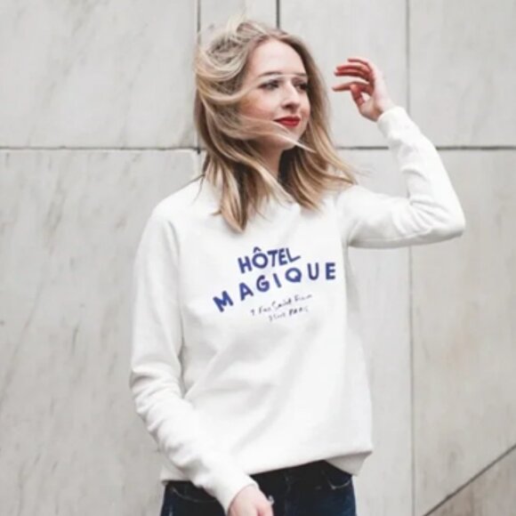 Sezane Hotel Magique Crewneck Sweatshirt Small - Picture 1 of 6